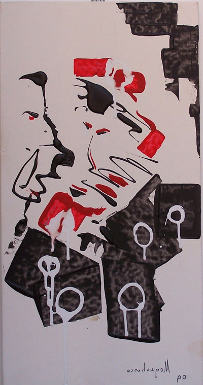 Incontro, olio, 35×60 cm